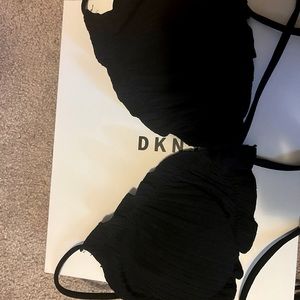 Black tie bikini top